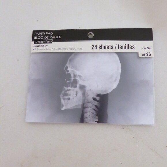 6” x 4” 24 HALLOWEEN ACETATE PLASTIC PAPER X-RAY IMAGE PAD - Picture 2 of 10